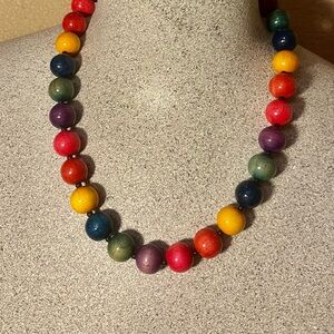 Multicolor Beaded Necklace 24” Length